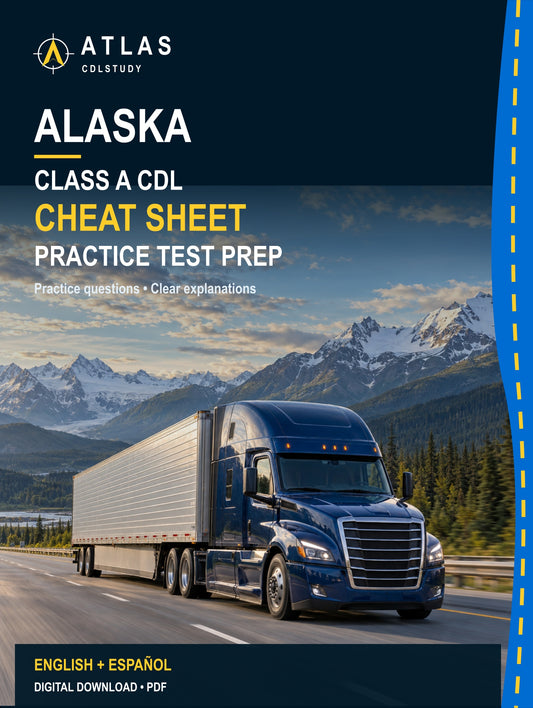 Alaska Class A CDL Cheat Sheet (English + Spanish)