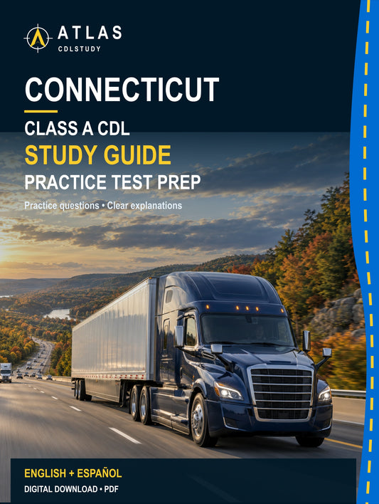 Connecticut Class A CDL Study Guide (English + Spanish)