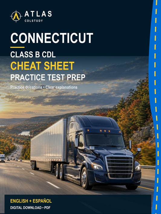 Connecticut Class B CDL Cheat Sheet (English + Spanish)
