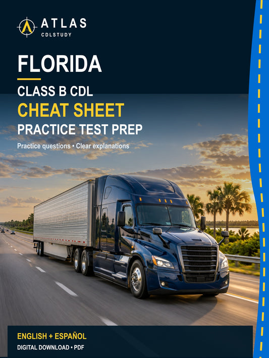 Florida Class B CDL Cheat Sheet (English + Spanish)