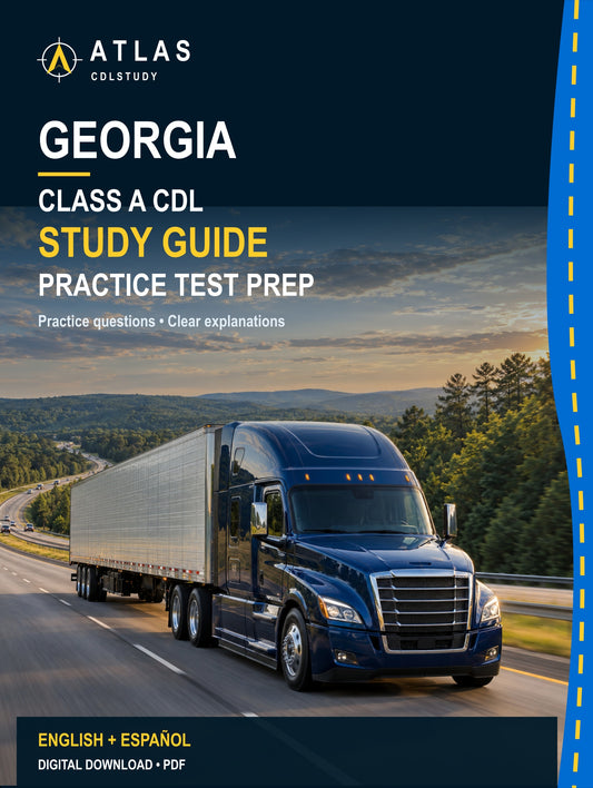 Georgia Class A CDL Study Guide (English + Spanish)