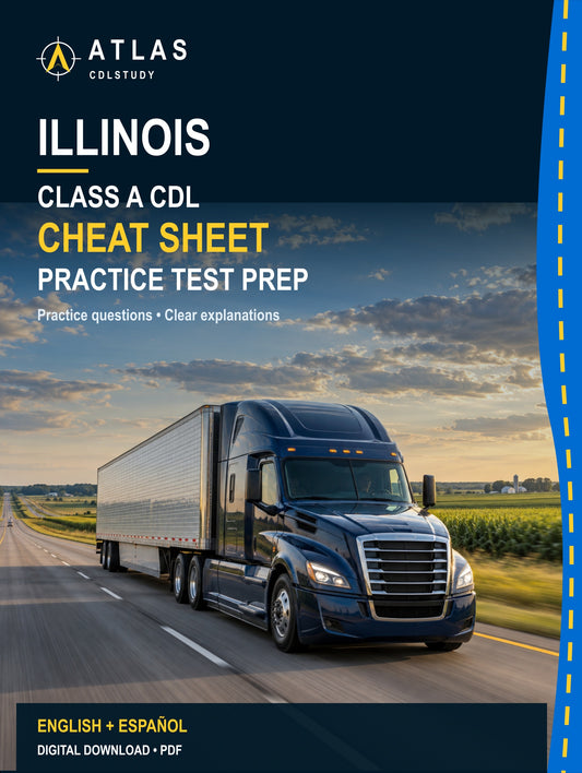 Illinois Class A CDL Cheat Sheet (English + Spanish)