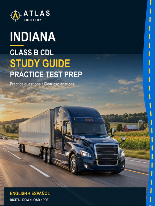 Indiana Class B CDL Study Guide (English + Spanish)