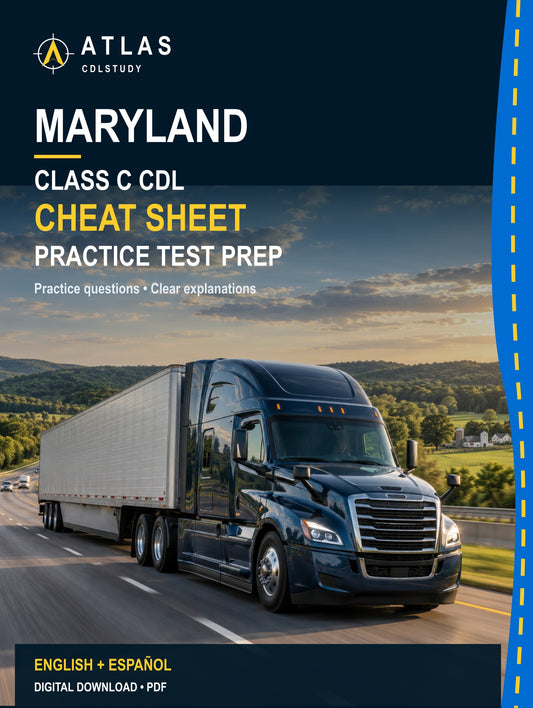 Maryland Class C CDL Cheat Sheet (English + Spanish)