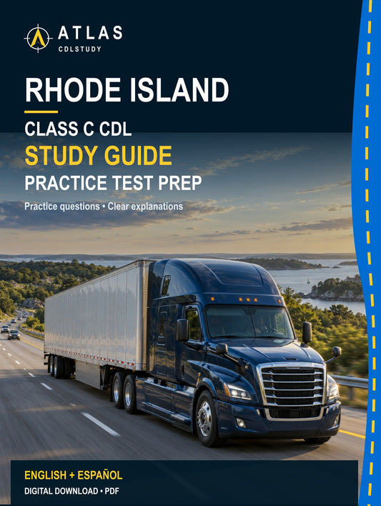 Rhode Island Class C CDL Study Guide (English + Spanish)
