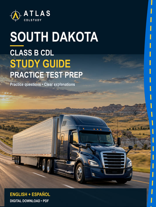 South Dakota Class B CDL Study Guide (English + Spanish)
