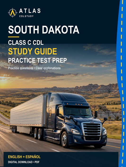 South Dakota Class C CDL Study Guide (English + Spanish)