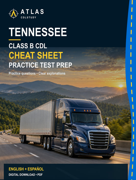Tennessee Class B CDL Cheat Sheet (English + Spanish)