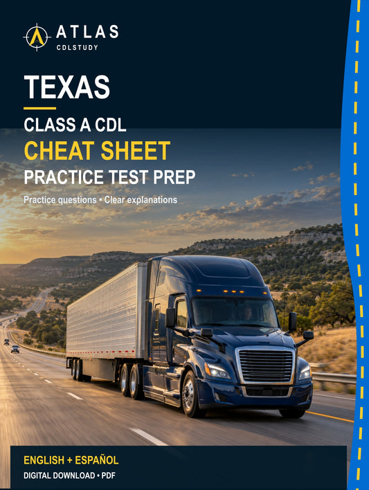 Texas Class A CDL Cheat Sheet (English + Spanish)