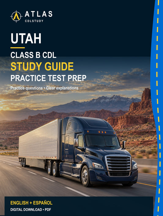 Utah Class B CDL Study Guide (English + Spanish)