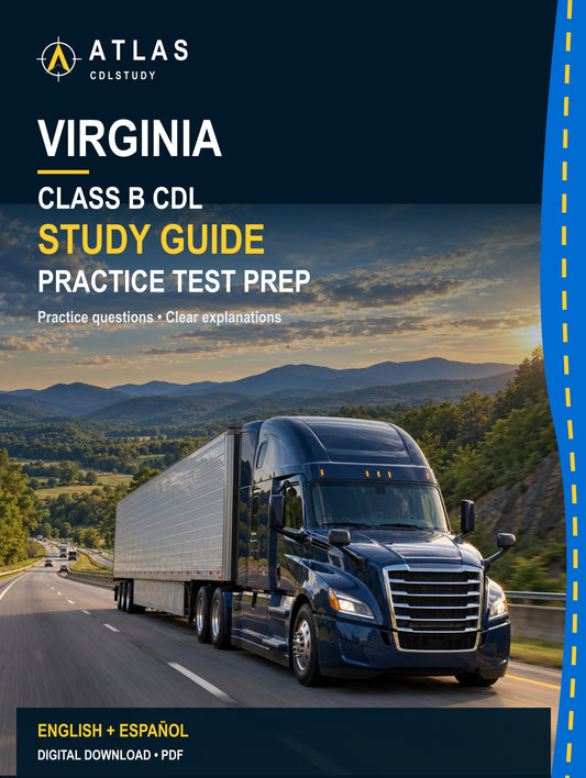 Virginia Class B CDL Study Guide (English + Spanish)