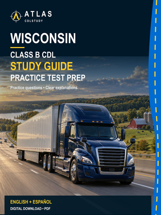 Wisconsin Class B CDL Study Guide (English + Spanish)