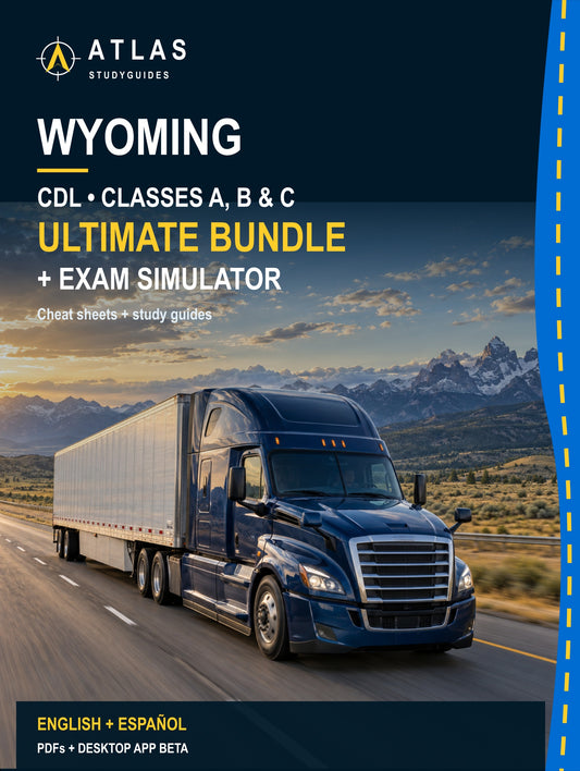 Wyoming Ultimate ABC CDL Bundle — Cheat Sheets + Study Guides + Exam Simulator